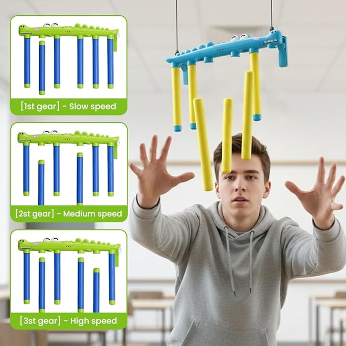 Reflex Sticks Rebounce Game, Reflex Light-Up Sticks Reaction Training Hand Speed Challenge Game, Hand Eye Coordination Training Toy for Home, Office & Team Activities