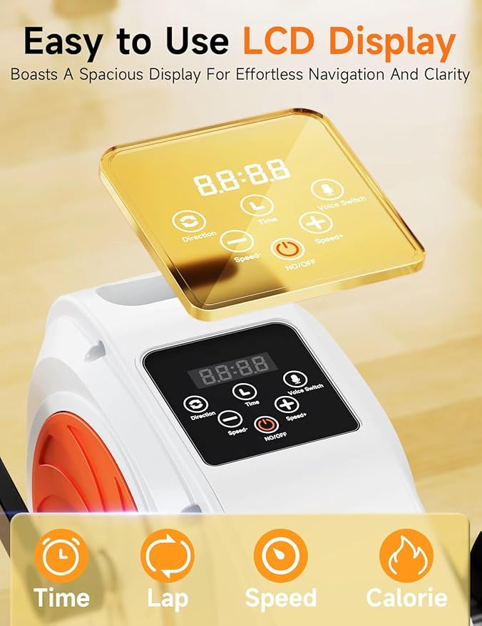 Mini Exercise Bike for Adults Under Desk Exercise Bike, Electric Pedal Exerciser for Seniors & Leg/Arm Fitness,12 Adjustable Speeds & LCD Display, Portable Exercise Bike for Seniors Home Leg Exercise