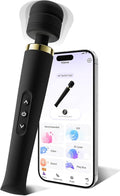 Premium Personal Massagers Woman - Toendi Advanced AI-Sync App Massager, Waterproof Body Massager with 8 Speeds & 5 Modes, 360° Head Massager Muslce Massage Tools, Massagers for Women Men, Black