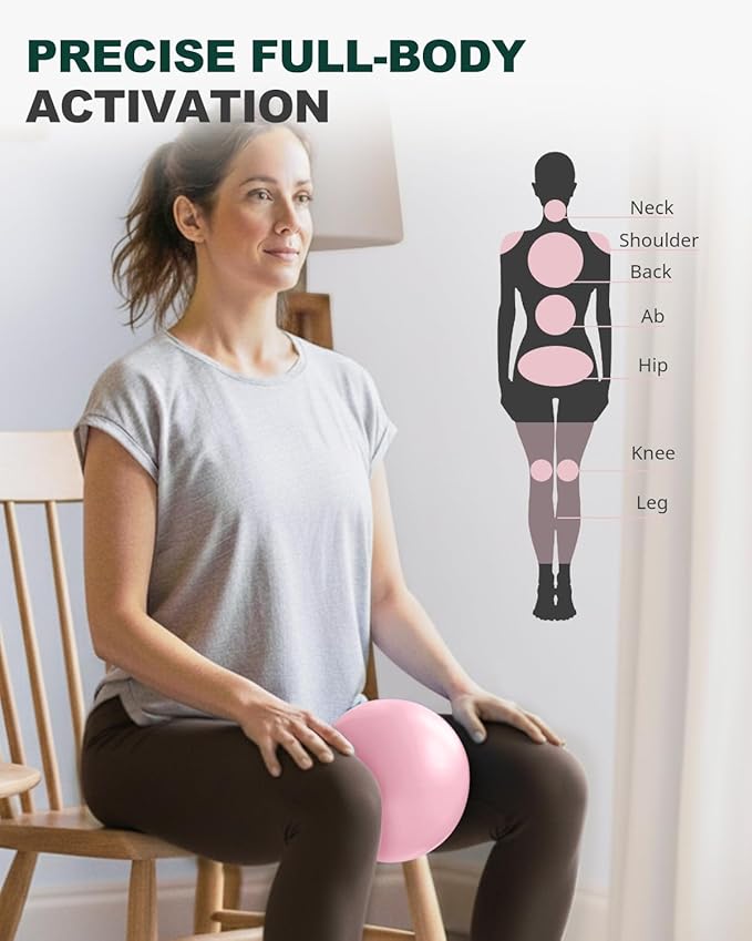 Trideer 9-Inch Pilates Ball, Small Exercise Ball for Yoga, Core Training, Physical Therapy, Balance, Stability and Stretching Pilates Equipment with Inflation Straw