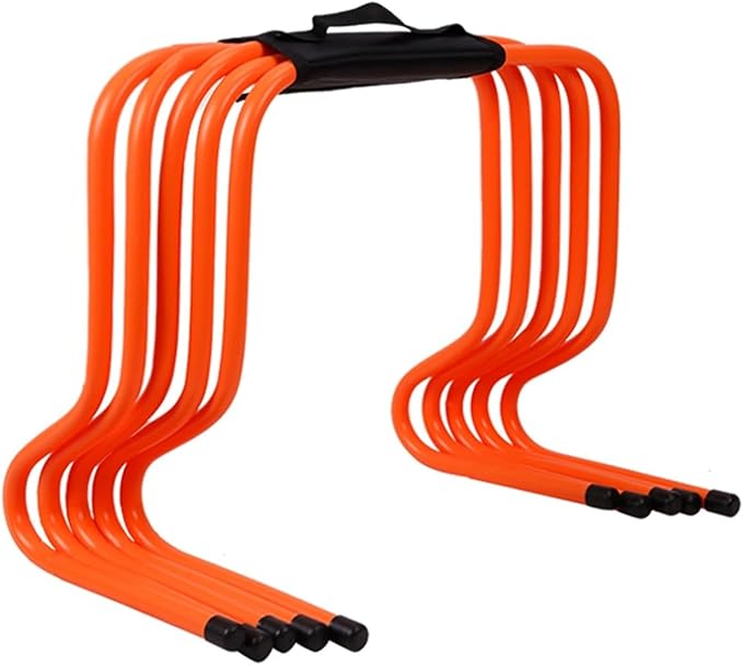 Agility Training Mini Hurdles, Lightweight Portable Agility Speed Hurdles, Soccer Training Equipment with Carry Bag, for Indoor and Outdoor Sports(15cm/6in)