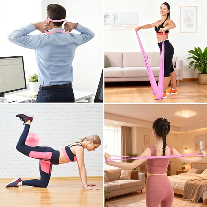 Pilates Essentials Kit for Women, 14 Pcs Pilates Equipment for Home Workouts with Yoga Circle Ball Ring, 5 Resistance Bands,Pedal Puller Resistance Band