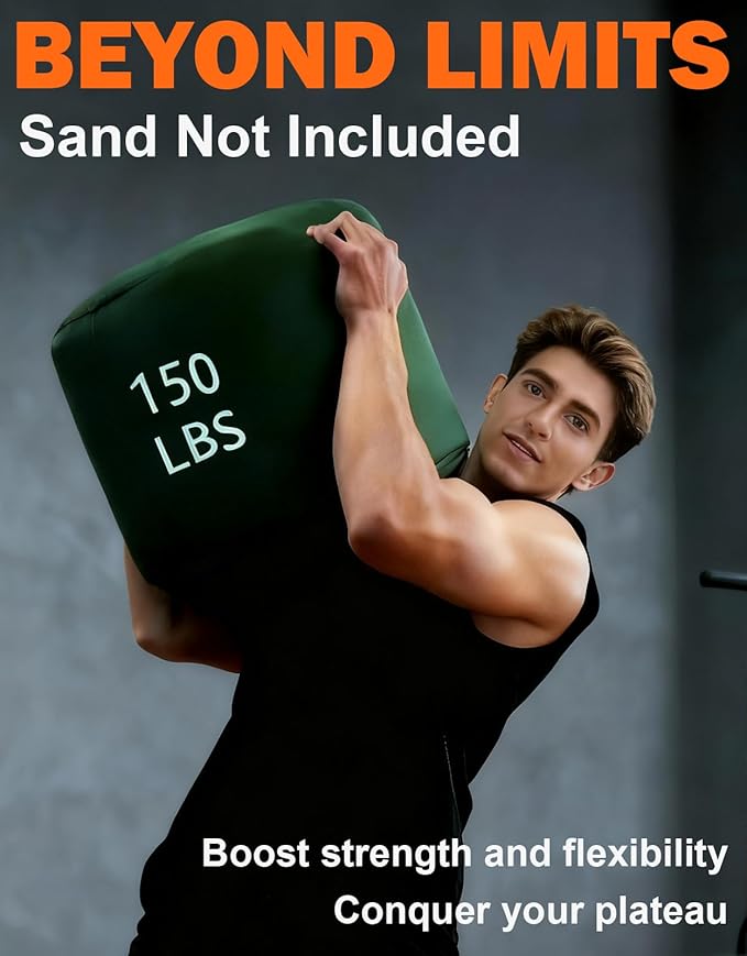 Fitarc Sandbag Workout Bag,Sand Bags for Weight Training,Sandbags for Fitness,Sandbags for Weight Training,Round Sandbag,Cross-Training & Exercise, Sand Not Included