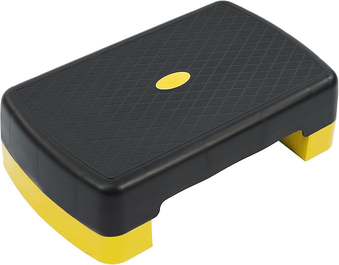 Fitvids Aerobic Step Platform Trainer with Adjustable 2-Level Risers, 400 Pound Weight Capacity – Non-Slip Exercise Stepper for Cardio, Strength, and Fitness Workouts, 18-Inch, Multiple Colors