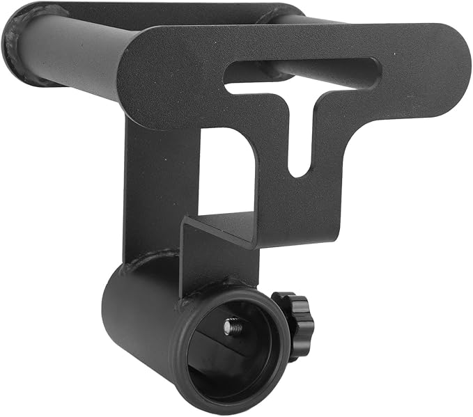 T Bar Row Platform with V Bar Landmine Handle Attachment, Compact Iron Barbell Accessory for Home Gym, Sturdy Grip Strength Training Equipment for Upper Body Workouts