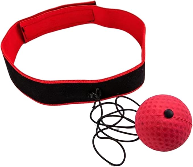 Boxing Reflex Ball Headband Set Adjustable Reaction Balls Boxing Ball on A String, Punch Fight Ball for Exercises, MMA