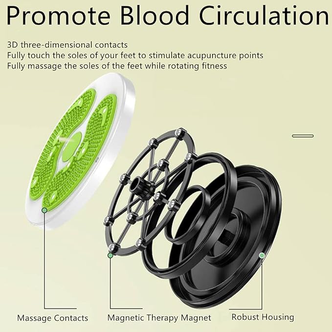 Ab Twister Board for Exercise Waist Twisting Disc with 8 Magnets Fitness Twister with Handles Trims Waist Arms Hips and Thighs
