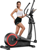LONTEK Elliptical Machine, Elliptical Exercise Machine for Home with Hyper-Quiet Magnetic Driving System, Elliptical Trainer with 15.5IN Stride & LCD Monitor, 100% Levels Resistance