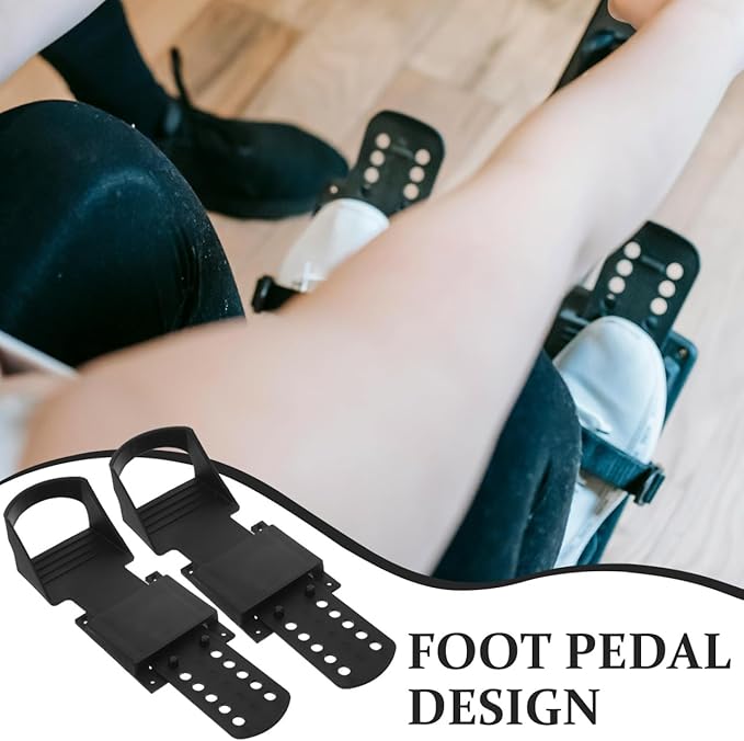Foot Pedals for Rowing Machine 1 Pair Adjustable Rowing Machine Foot Holders Replacement Accessories for Home Gym Cardio Training