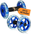 Kisangel 2pcs Ab Roller Wheel, Exercise Abdominal Roller Dumbbell Fitness Dual Wheel for Hand Weights Equipment