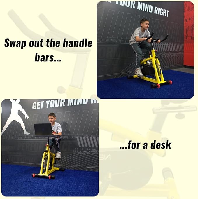 Kids Indoor Exercise Bike | Kid Spin Bike | Perfect for Home or Classroom | Quiet Drivetrain to Minimize Distraction