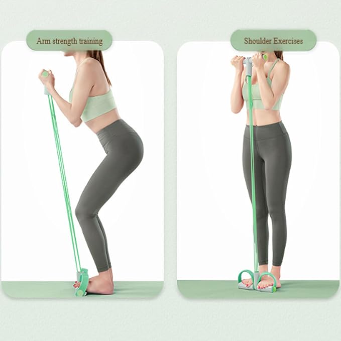 Fashion Puller Exercise,8 Tube Pedal Resistance Device, Detachable and Adjustable Pedal Resistance Device, Full-Body Workout for Home Gym, Tones Arms Abs Waist, Unisex