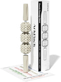 Muscle Roller Stick for Legs,11.6IN Physical Massager 3-Balls Massage Roller Stick Trigger Point Massage Fascia Roller for Leg Calf Abdominal Neck Arms Relieve Muscle Soreness-White