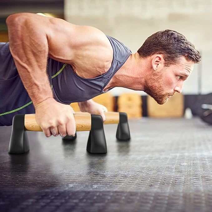 Push Up Bars – Ergonomic Pushup Handles for Floor Strength Training, Non-Slip Push-Up Stands with Soft Grip, Pushups Bars for Home Gym Workout