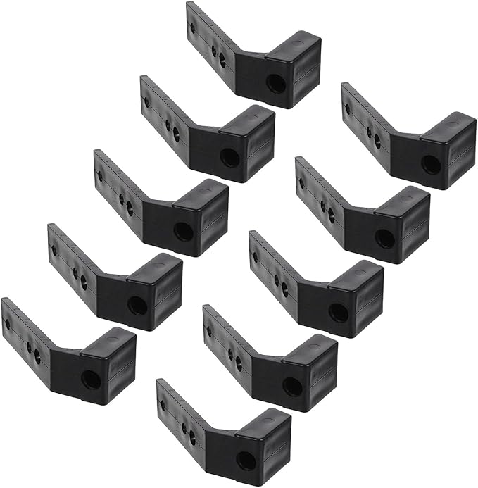 Zerodeko 10pcs Squat Rack J Hooks Barbell Bar Hanger Heavy Duty Pa/pp Plastic Gym Equipment Storage Hooks for Strength Training Attachments and Weightlifting Racks