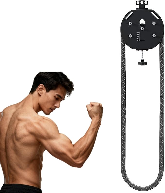 Endless Rope Trainer, Portable Cable Pulley System, Adjustable Tricep Rope Attachment with 330lb Load Capacity, 30kg Max Resistance for Full Body Workout & Strength Training Black