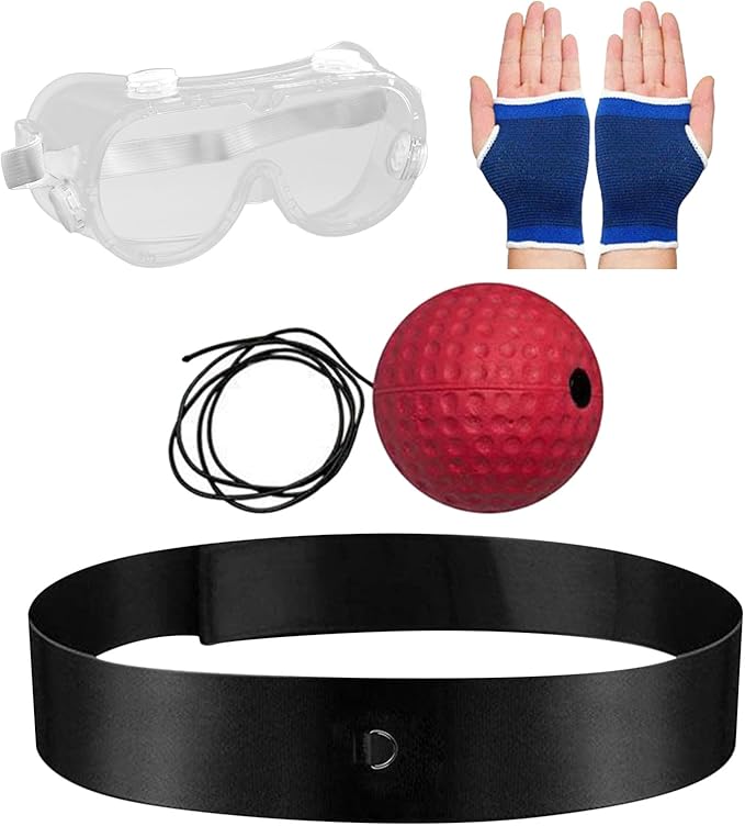 PUCHEN Box Bollen, Box Ball Game, Boxing Reflex Ball, Boxing Ball with Headband Punching Balls Equipment for, Reaction Speed,Agility, Punching Speed, Fight Skilland Hand Eye Coordination Training