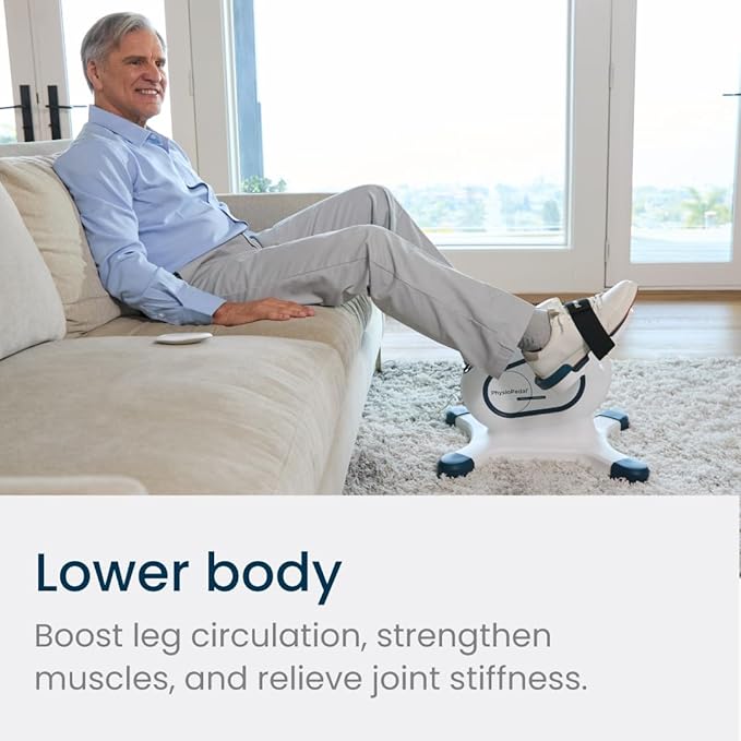 PhysioPedal® Arm & Leg Pedal Exerciser – Dual Mode Pedals with 8 Speeds & 8 Resistance Levels, LED Display & Magnetic Remote – Low-Impact Exercise for Joint Mobility, Circulation & Active Recovery