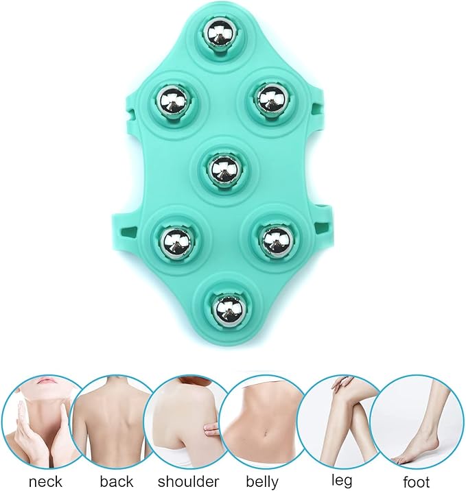 Massage Ball, Roller, Hand Held Massager, Therapy Ball, Back Massager, Trigger Point Ball, Foot Massage Ball, Green