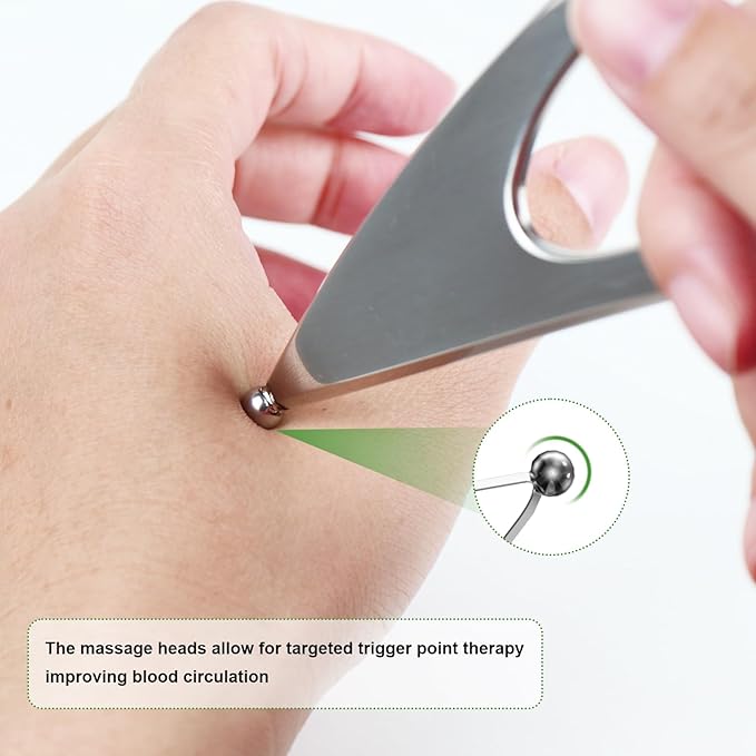 Stainless Steel Guasha Scraping Massage Tool for Soft Tissue Therapy, Ideal for Back, Legs, Arms, Neck, Shoulder Relief (Moon Shape)