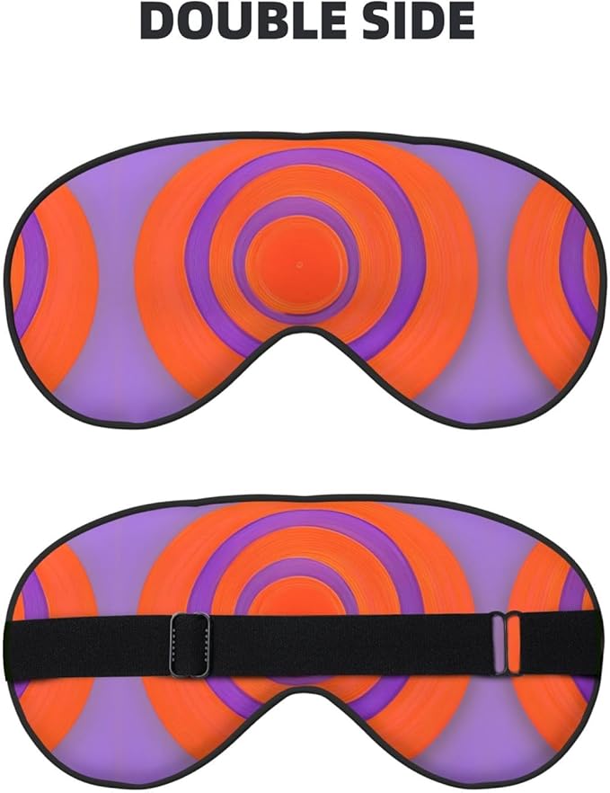 Orange Circle Centre Head-Mounted Double-Sided Light-Blocking Sleeping Eye mask to Protect Eyes and Relieve Eye Fatigue