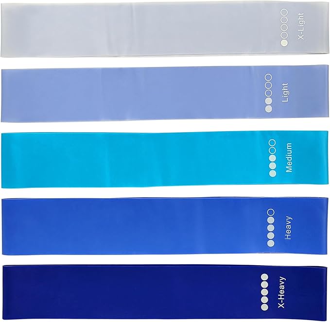 5 Pack Resistance Bands for Working Out, Pilates Yoga Stretch Loop Bands for Fitness, Booty Hip Circle or Fitness Circles for Squats & Glute Workouts