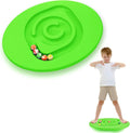 Kids Maze Balance Board Plastic Wobble Rocker Balance Board with Mini Balls Load 170lb for Balancing Exercise Equipment Game Boys Girls Physical Therapy 18.5 x 14.57 Inch(Green,Round)