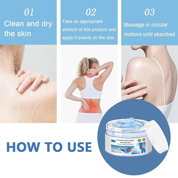RVDU Soothing Massage Gel – Cooling Blue Gel with Natural Extracts, Fast Absorbing Formula for Back, Shoulder, Knee & Muscle Comfort, Non-Greasy (2PCS)