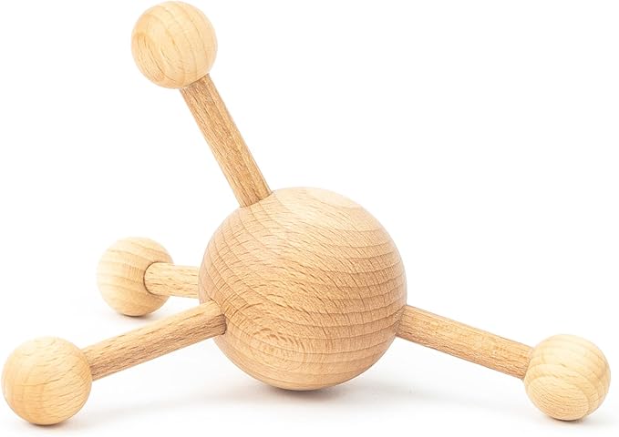 tuuli Accessories – Trigger Point Massage Tool, Multi-Functional Wooden Handheld Massager for Back, Neck, Shoulder and More, Helps Ease Muscle Tension and Support Skin Health