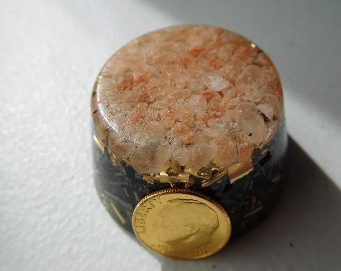 Himalayan Sea Salt Orgone Generator Energy Accumulator 528Hz/7.83Hz/Advance Harmonics Many Beautiful Ingredients and Colors! (Himalayan Sea Salt)