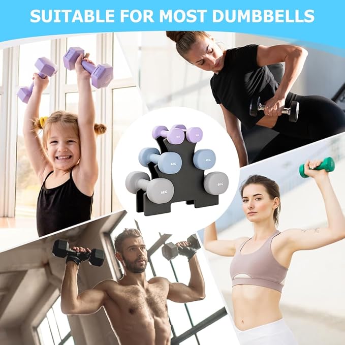  Weight Rack for Dumbbells, Dumbbell Rack Stand Only, Compact A-Frame Dumbbell Holder, Multilevel Weight Storage Organizer for Home Gym Workout