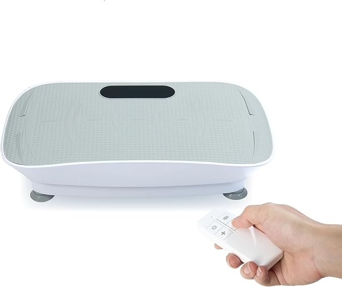Silent Vibration Platform, 10-Frequency Fat Burner with Bluetooth and Remote Control, Grey Fitness Shaking Machine for Home Workout Unisex Use