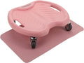 PRETYZOOM 4-wheel Ab Roller Core Strengthening Abdominal Trainer with Quiet Sliding Wheels and Knee Pad, Pink Fitness Equipment for Home and Travel Exercise