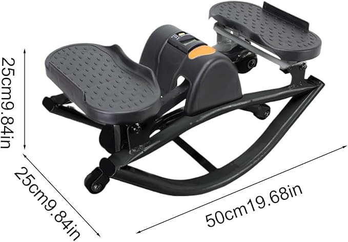 Rock Stepper – Low Shock Lateral Stepper Workout Equipment on Legs and Glutes, Effective Exercise Tool for Home, Apartment, Dorm, Office, or Gym, Enhances Abs, Glute Toning for Women and Men
