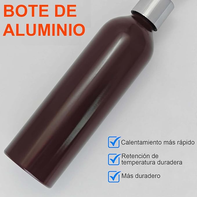 Elitzia Massage Oil Warmer Use Parts Pump Bottle 1 Pack 8.45oz/250ml Aluminium Pump Bottles for Solution Gel Lotion and Cream Use Suitable for ETOH01 ETOH02 ETLB01 ETLB02 ETOH843N ETOH843NB(Brown)