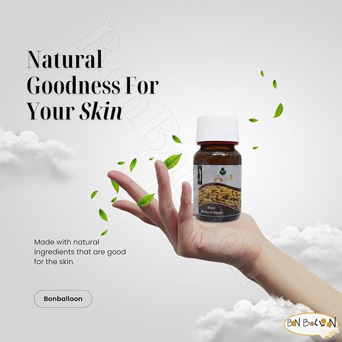 bonballoon Fenugreek Oil Essential Oils Organic Natural Undiluted Pure For Hair Growth Skin Health Care Massage Cold Pressed Premium Quality زيت الحلبه (1Pack = 1.05 Ounce / 30ml)