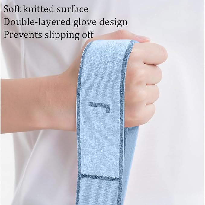 2026 Upgrade Fitness Resistance Band for Stretching and Yoga, Elastic Yoga Stretching Strap with Loops Handle, Adjustable Leg Stretcher Bands for Full Body Stretching Shaping