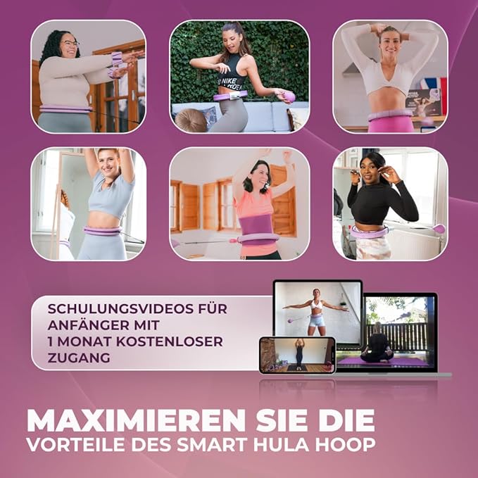 Swiss Activa+ Smart Hula Hoop - Infinity Hoop for Adults - Won't Fall Off - Weight Loss Exercise Equipment