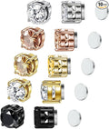 Magnetic Earrings for Women - Acupressure Earrings Ultra Strength Magnets - Diamond Non Piercing Set with Present Box (Five Pairs)