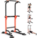 Pull Up Dip Station For Home Gym Strength Training Fitness Workout Station Chin-Ups Push-Ups Pull-Ups Dip-Ups 330LBS T055CDC