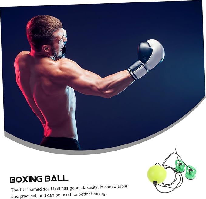 1Set Elastic Speed Boxing Ball Reaction Ball for Speed Training Durable PU Material for Home and Gym Use Enhances Punching Accuracy and Hand Eye Coordination