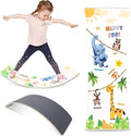 Balance Board for Kids Adult, 35inch Wobble Balance Board Balance Trainer With Anti-slip Felt Pads Animal Prints Suitable for Home Office, Teeter Popper Rocker Board Open Ended Toys