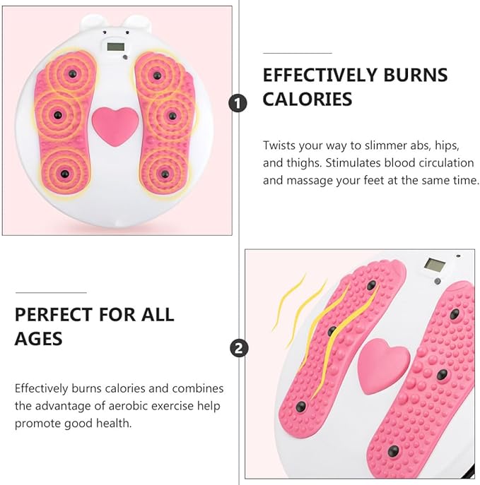 Milisten Twist Waist Disc Fitness Board with Magnetic Resistance, Wriggled Foot Massage Plate for Home Workout and Weight Loss, Female Waist Trainer Exercise Equipment