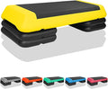 Adjustable Aerobic Stepper Workout Step with 4 Risers Fitness & Exercise Platform Trainer