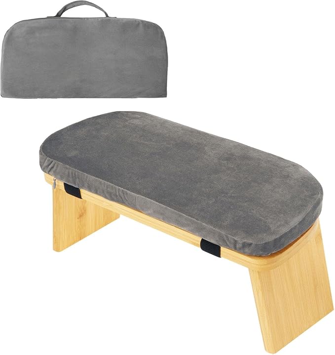 Bamboo Meditation Bench for Sitting and Kneeling, Ideal for and Prayer