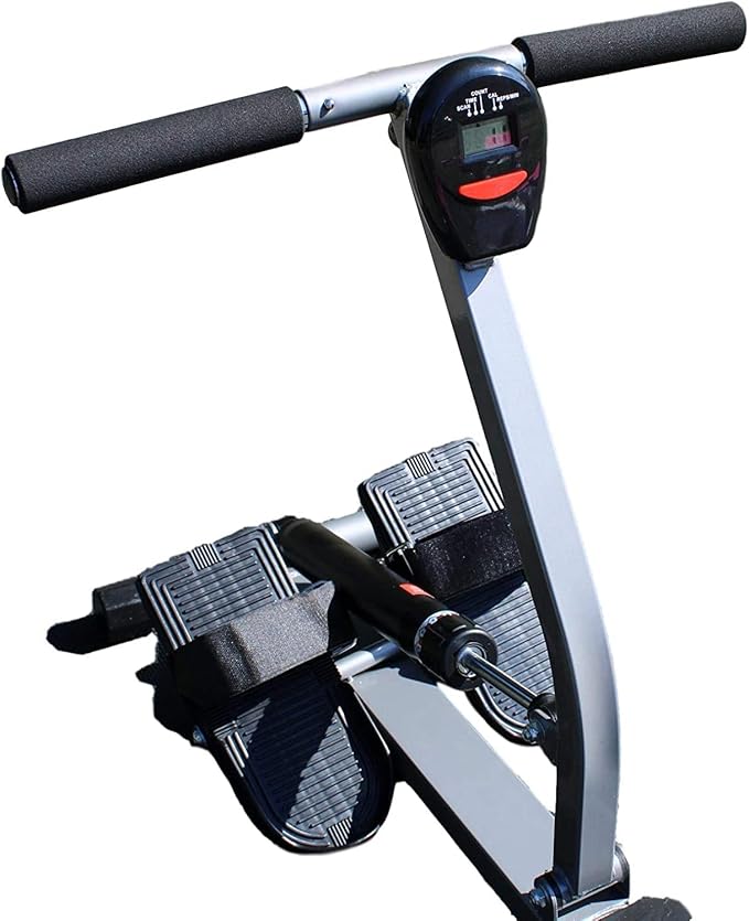 Fitness Rowing Machine X Series HD Foldable Rower for Home Use, with 12 Adjustable Resistance Hydraulic System, LCD Monitor and Comfortable Seat Cushion
