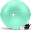 Gruper Yoga Ball, Extra Thick Non Slip Exercise Ball for Workout, Birthing, Balance, Stability, Pregnancy, 4 Sizes Anti Burst Chair for Home and Office, Includes Quick Pump & Fitness Guide