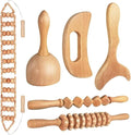 JUANWAN 10-in-1 Wood Therapy Massage Tools Gua Sha Wooden Massager for Body Shaping Massage Tool Set Wood Therapy Tools for Relieving Muscle Pain Body Lymphatic Drainage Massager Anti-Cellulite