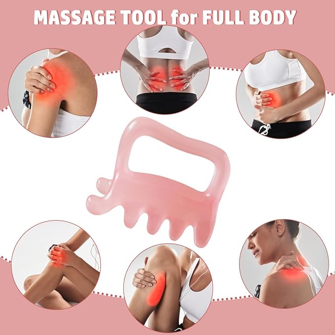 Large Fascia Massage Blaster Tool for Cellulite, Myofascial Release, Muscle Knots, Trigger Points, Cellulite Massager Tool for Body Tension Relief Promote Lymphatic Circulation Pink