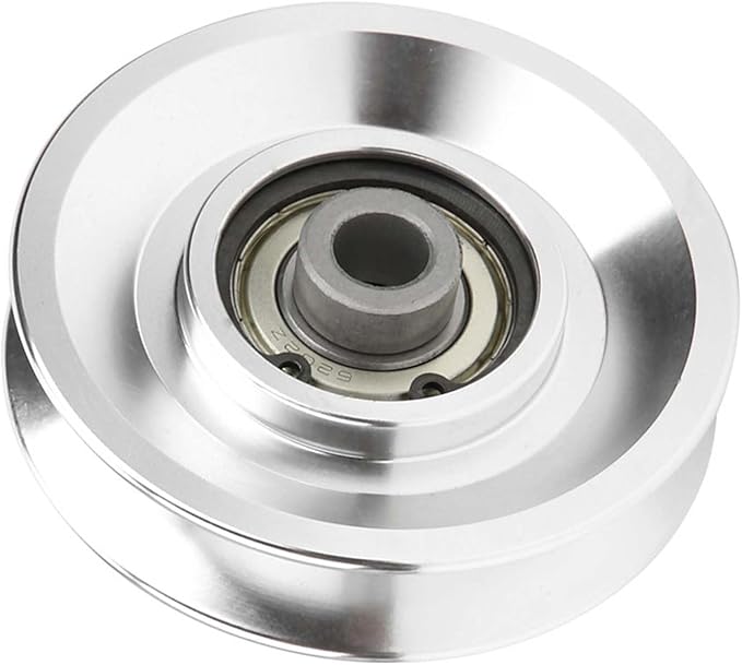 Agatige Aluminum Pulley Wheel, 70mm 80mm Power Rack Pulley Attachment Bearing Gym Pulleywheel Strength Training Exercise Hardware for Home Gym Equipment